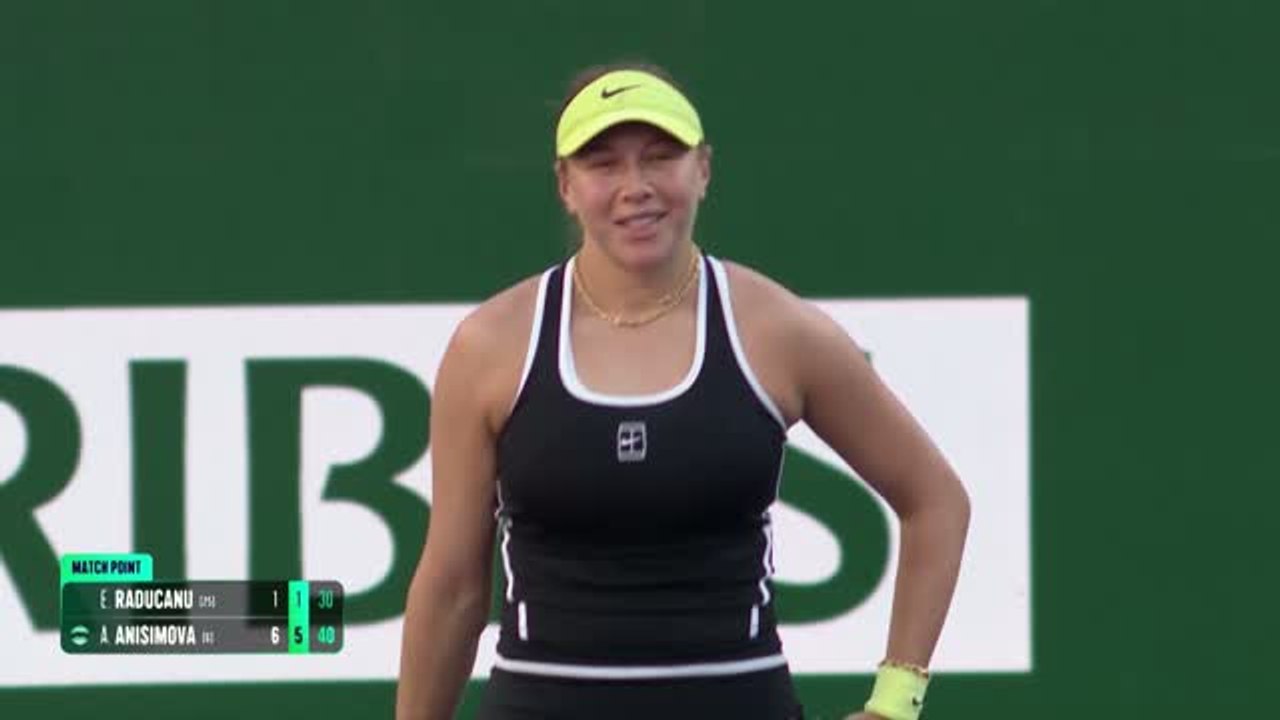 Anisimova eases past Raducanu in 52 minutes
