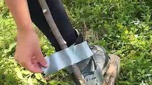 A great idea for making waterproof shoes with duct tape! 👌🏞️
