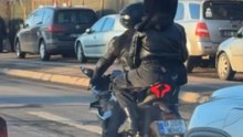 Passenger Loses Balance On Motorcycle And Falls Behind Bike