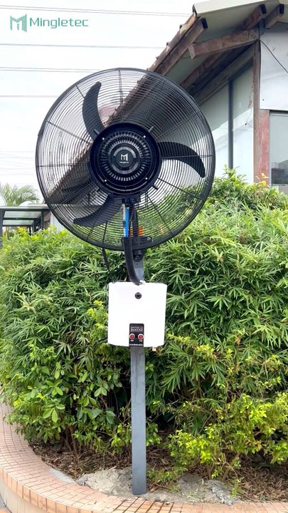 Mingletec BLDC industrial wall mount mist fan#mingletec #BLDC #industrial #wallmount #mistfan #watersprayfan #outdoor #factory #manufacturer #supplier #explainingproducts #purrfectionfound #fyp