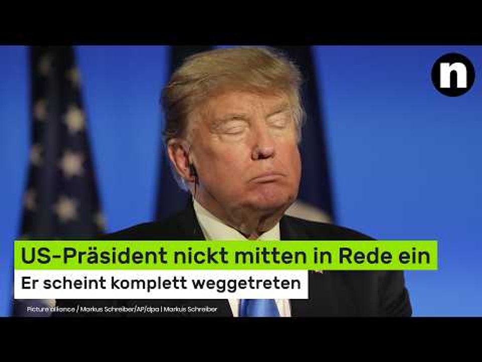 Donald Trump: Er scheint komplett weggetreten - US-Präsident nickt mitten in Rede ein