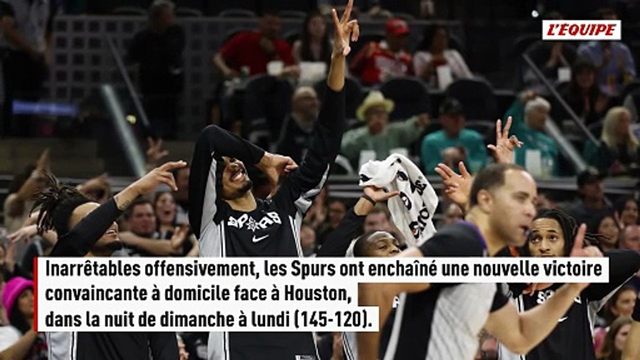 Nouveau carton des Spurs face aux Rockets, Wembanyama fait le show - Basket - NBA