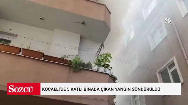 Kocaeli'de 5 katlı binada çıkan yangın söndürüldü