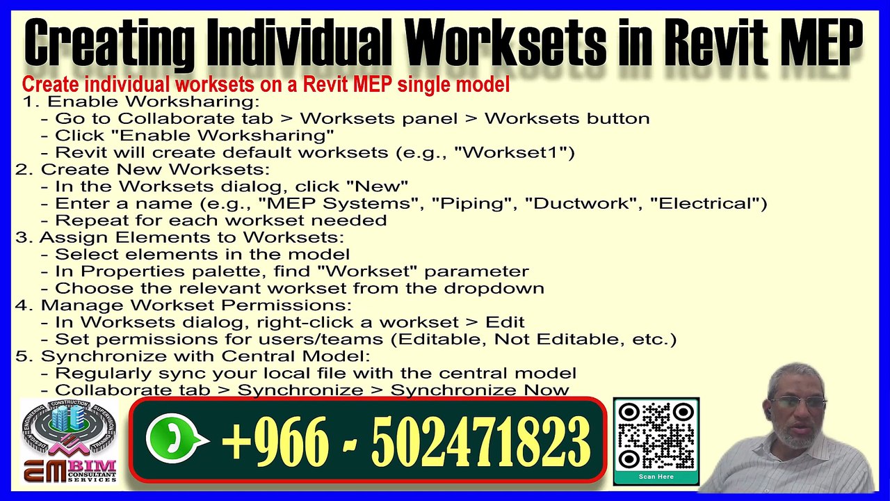 Creating and Managing Worksets in Revit MEP Individual Working Step by Step Guide in UrduPart-100