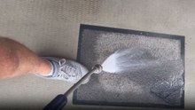 Enjoyable Floor Mat Cleaning Process with Pressure Washing