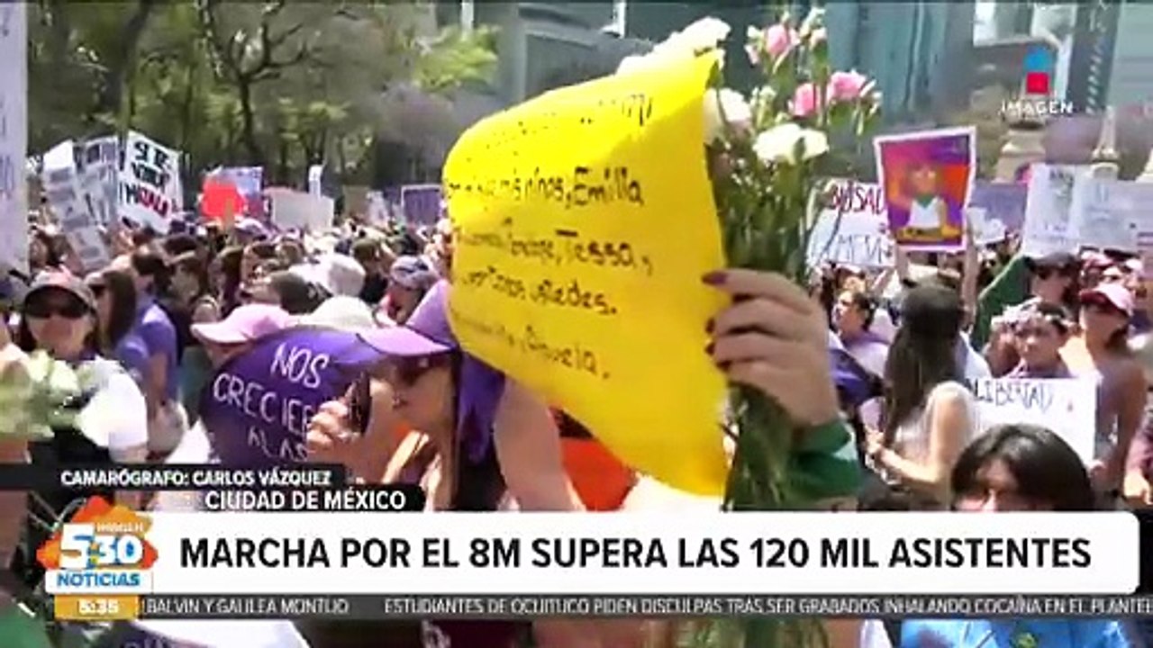 ¡La ciudad se tiñó de morado! Así se vivió la marcha del 8M en CDMX ...