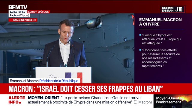 Guerre au Moyen-Orient: La présence française mobilisera 8 frégates, deux porte-hélicoptères amphibies et notre porte-avions , indique Emmanuel Macron