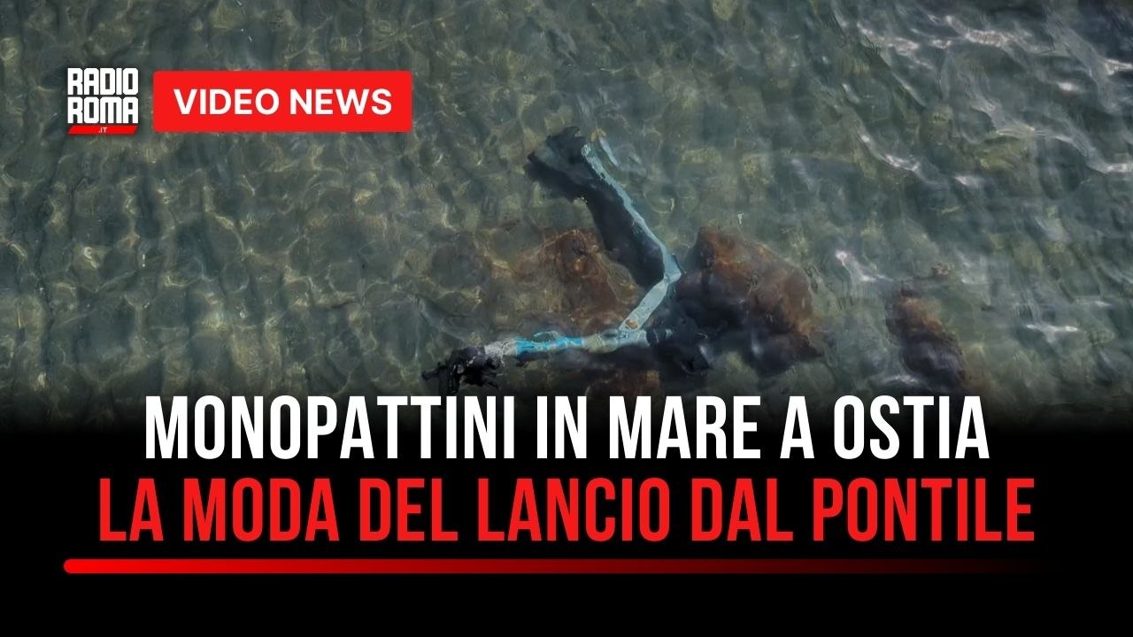 Lancio del monopattino in mare al pontile di Ostia: la nuova moda del degrado