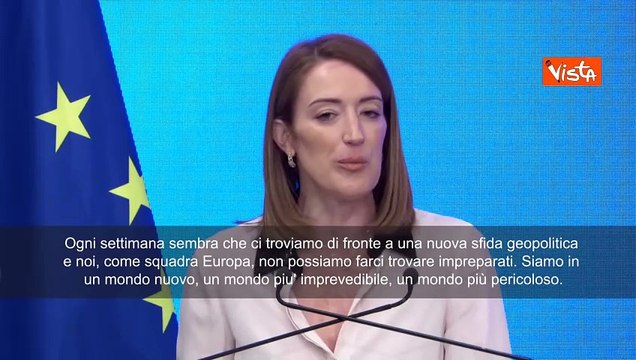 Metsola: Il mondo è più pericoloso, le decisioni Ue siano più rapide