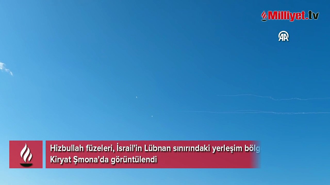 Hizbullah füzeleri, İsrail'in Lübnan sınırındaki yerleşim bölgesi Kiryat Şmona'da görüntülendi