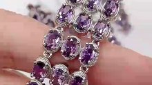 Purple Zirconia Jewelry Set for Women | Necklace Bracelet Earrings Ring Gift Set