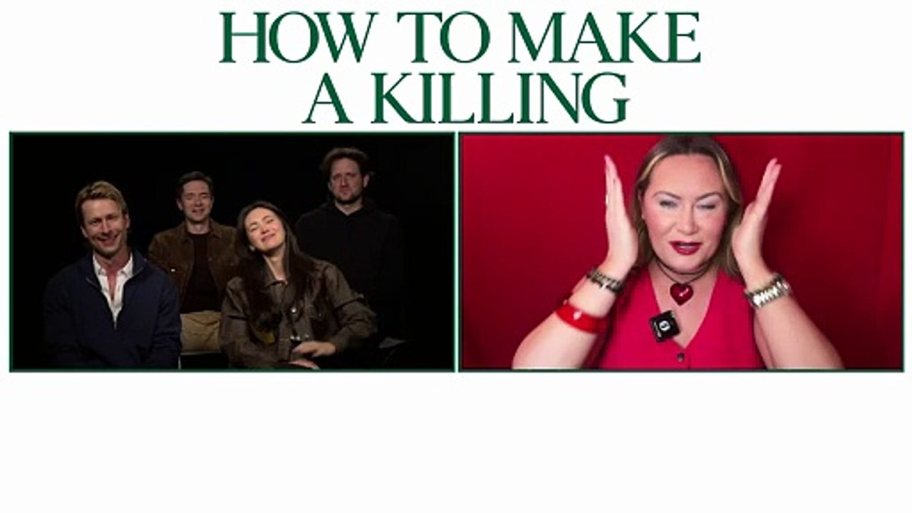 Glen Powell & cast chat new movie How To Make A Killing