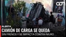 🚨¡Última Hora! Camión de carga se queda sin frenos y se impacta contra muro de una casa