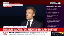 Guerre au Moyen-Orient: "Il y a des risques d'escalade qui existent", affirme Emmanuel Macron