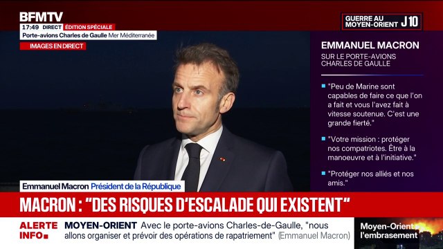 Emmanuel Macron veut une coordination du G7 pour essayer d' atténuer l'impact de la guerre au Moyen-Orient sur les prix du gaz et du pétrole