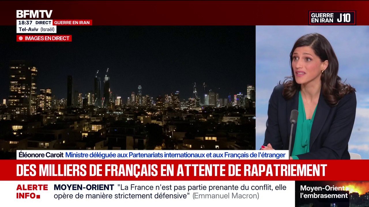 Guerre au Moyen-Orient: "On appelle les Français à s'informer auprès des consulats et des ambassades", explique Éléonore Caroit, ministre déléguée aux Français de l'étranger