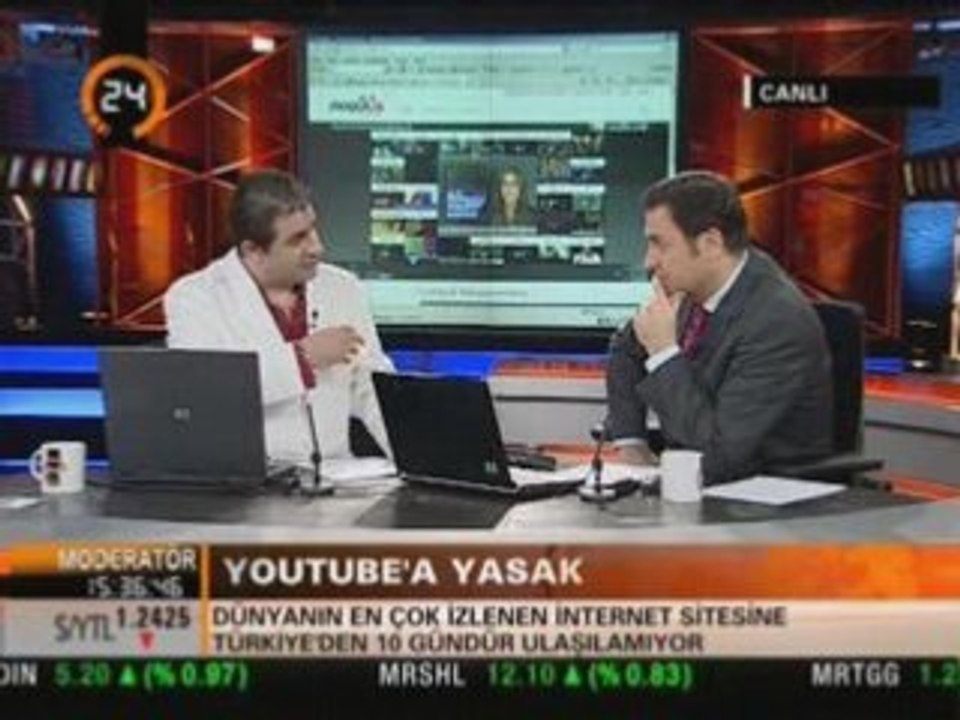 Atif Unaldi @ Haber 24 TV .. Youtube'un kapatılması 3/3