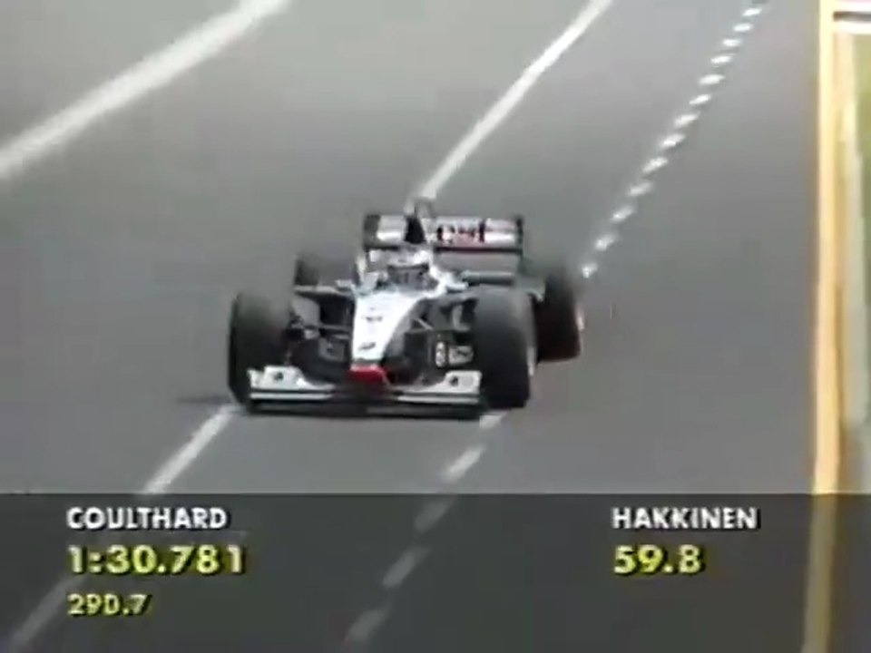 F1 – Mika Häkkinen (McLaren Mercedes V10) lap in qualifying – Australia 1998