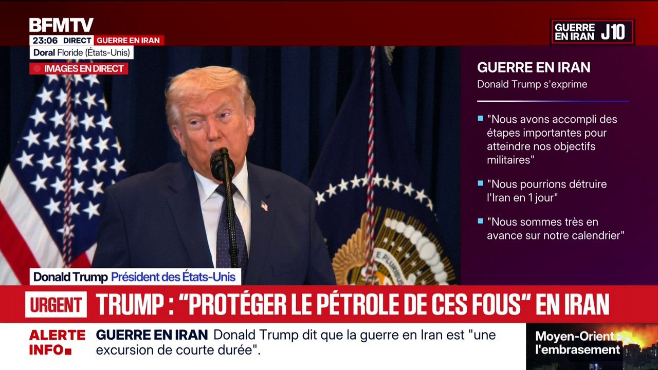 "L'Iran allait s'emparer du Moyen-Orient", affirme Donald Trump qui assure que les États-Unis "les ont arrêté au bon moment"