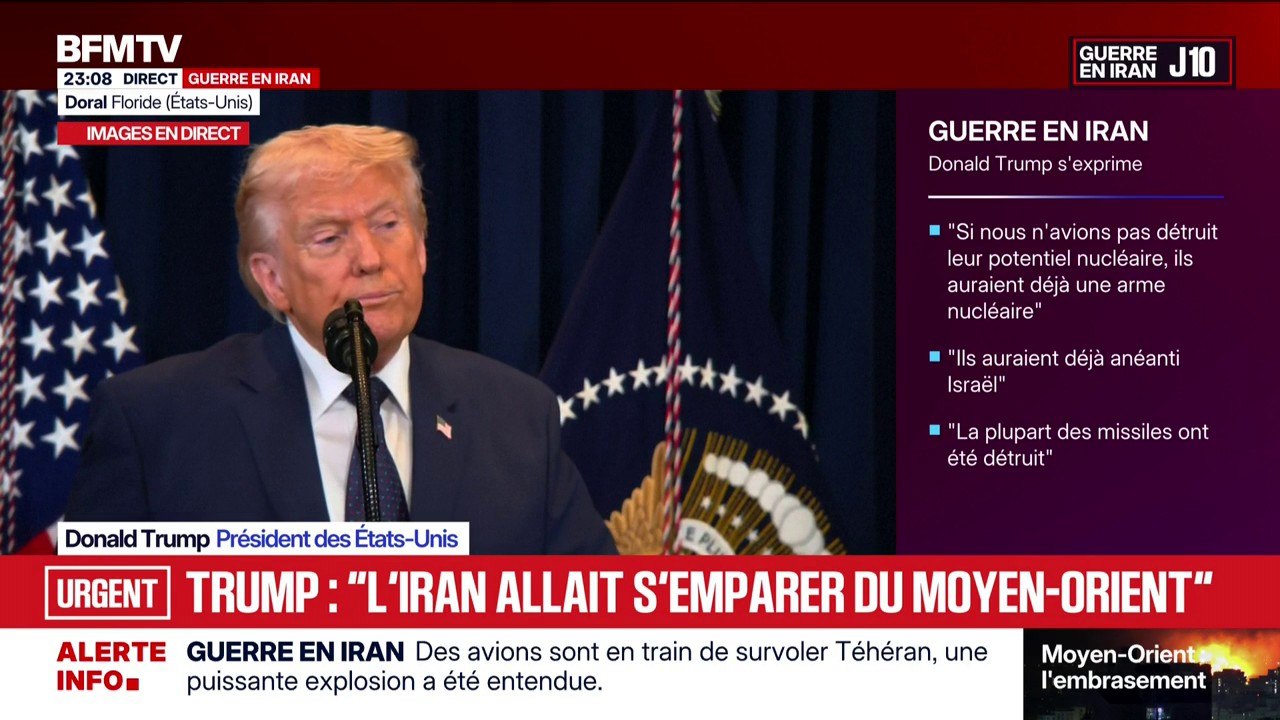 Donald Trump assure que la guerre en Iran sera "très très bientôt terminée"