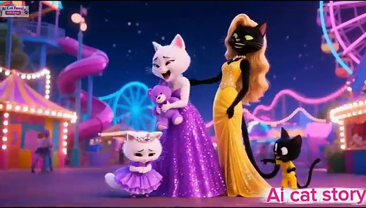 Cute Kitten Cuts Mom Cat’s Hair to Buy  Teddy Bear  AI Cat story