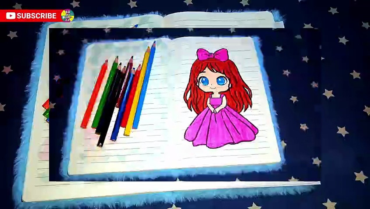 How to Draw Little Princess | Drawing Step by Step | Drawing for Kids | AU ART ZONE 2.0