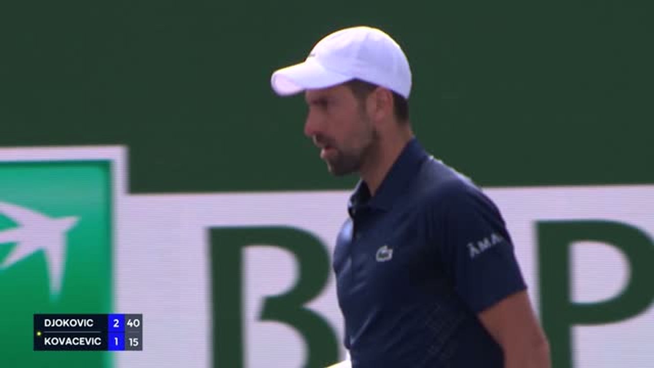 Djokovic taken to three sets again at Indian Wells