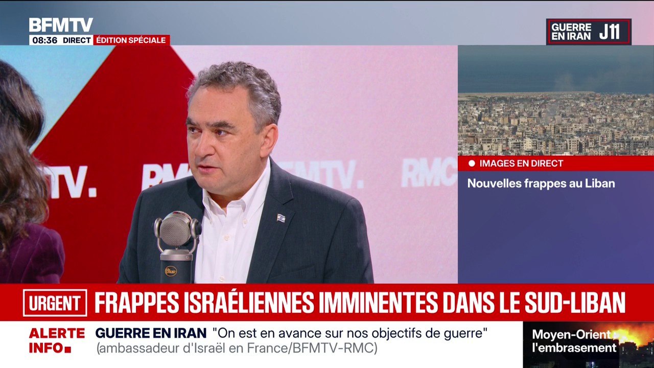 Guerre au Moyen-Orient: "Je ne peux pas en parler", déclare Joshua Zarka, ambassadeur d'Israël en France, interrogé sur la localisation de l'uranium enrichi iranien
