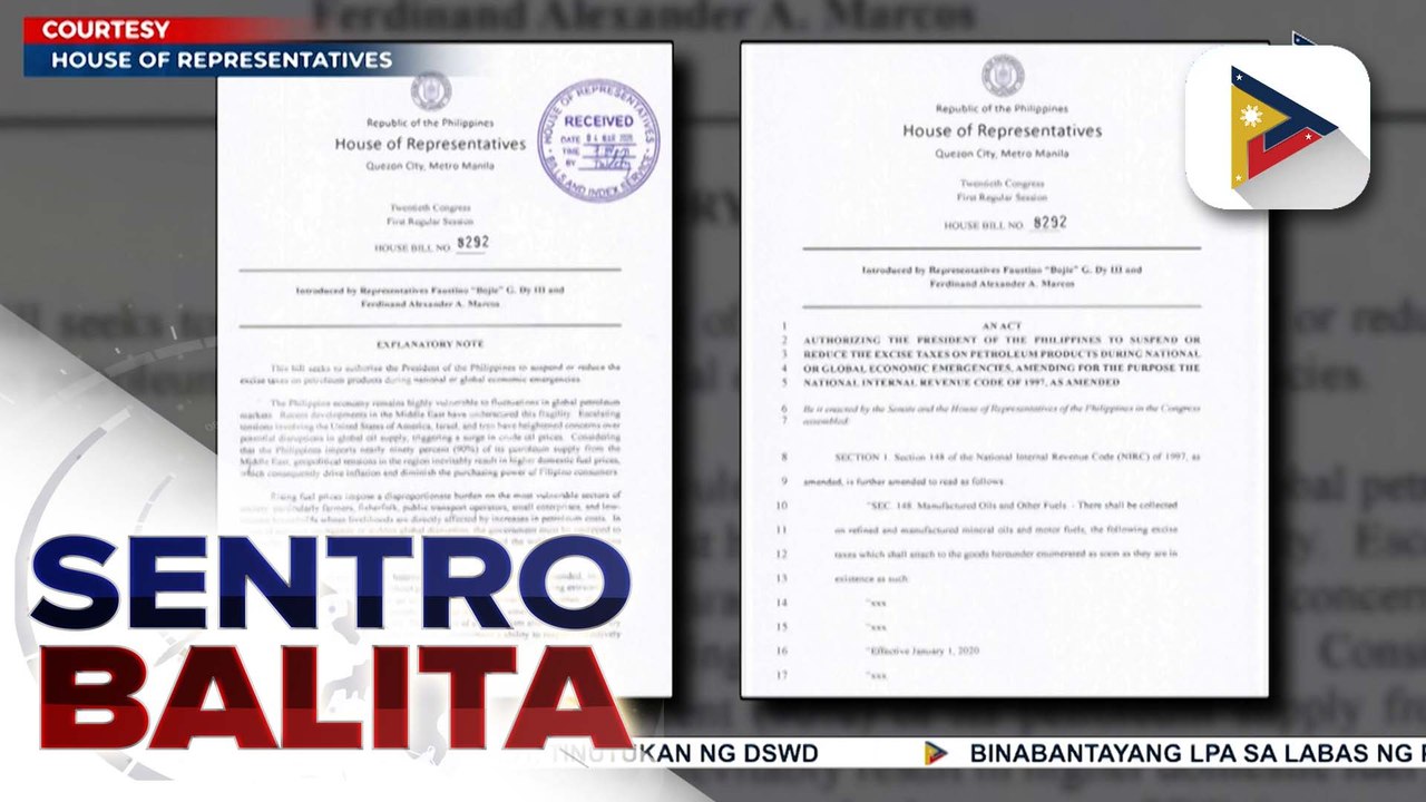 Panukalang magbibigay ng special powers kay PBBM para suspendihin ang fuel excise tax, inihain sa Kamara | ulat ni Vel Custodio