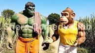 Hulk vs Monkey 😂 | Village Comedy Scene | Wait For End