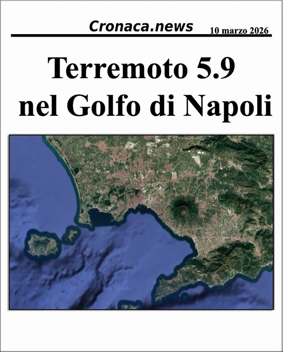 Terremoto 5.9 nel Golfo di Napoli, avvertito anche in altre regioni del Sud Italia