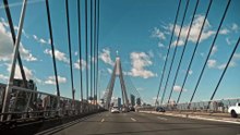 Driving Across Anzac Bridge Sydney | Busy City Traffic 4K