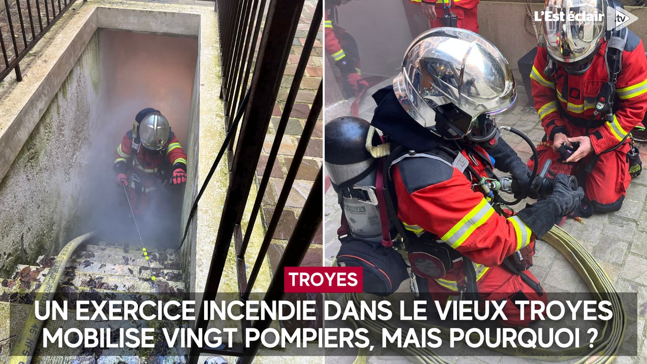 Un exercice incendie dans le vieux Troyes mobilise vingt pompiers, mais pourquoi ?