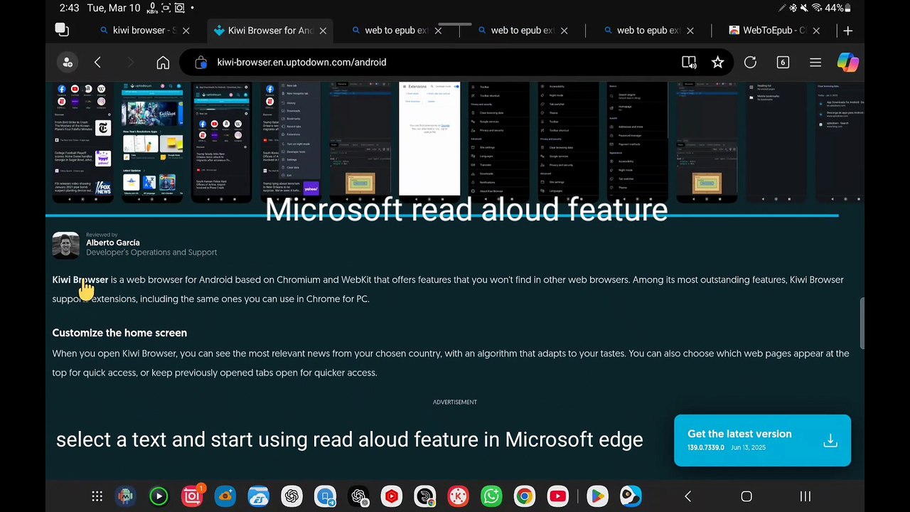 Microsoft Edge Read Aloud Feature | Turn Any Text into Audio (Android Browser)