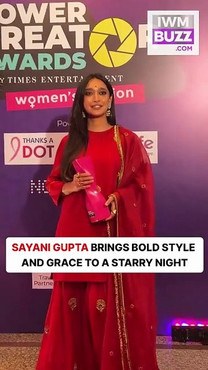 Sayani Gupta brought effortless charm, bold style, and red carpet elegance in one striking appearance.