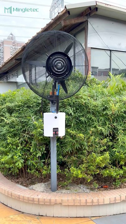 Mingletec BLDC industrial wall mounted mist fan #mingletec #bldcfan #industrialfan #mistfan #sprayfan #factory #manufacturer #fyp