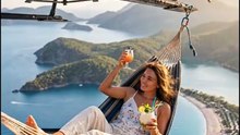 Helikopterde Hamak Keyfi