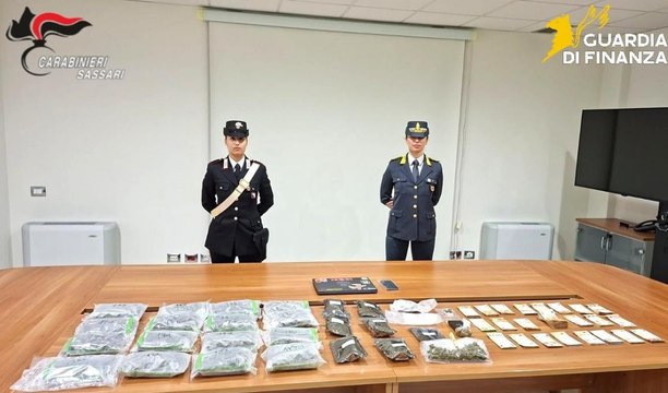 Sassari - Pacco sospetto al centro spedizioni: arrestato 25enne con oltre 3,5 chili di droga (10.03.26)