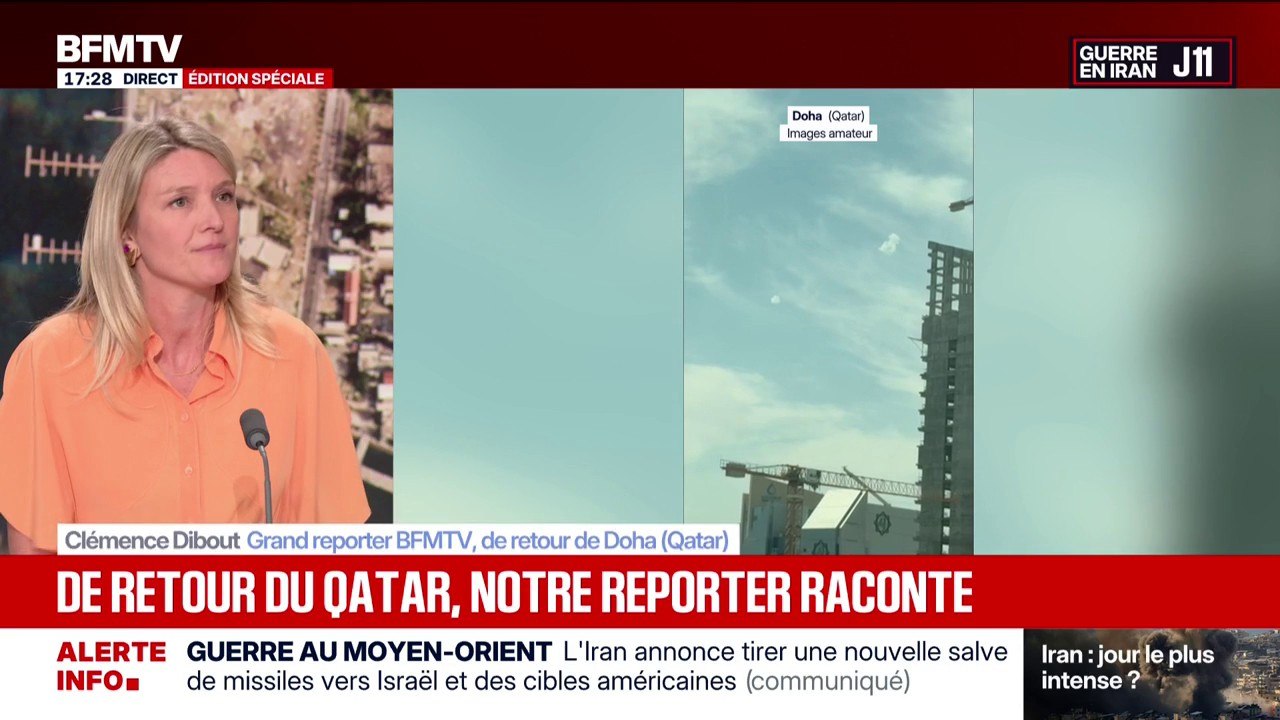 Guerre au Moyen-Orient: “Aucune image de panique” n’est acceptée par les autorités au Qatar, explique Clémence Dibout, grand reporter BFMTV, de retour de Doha
