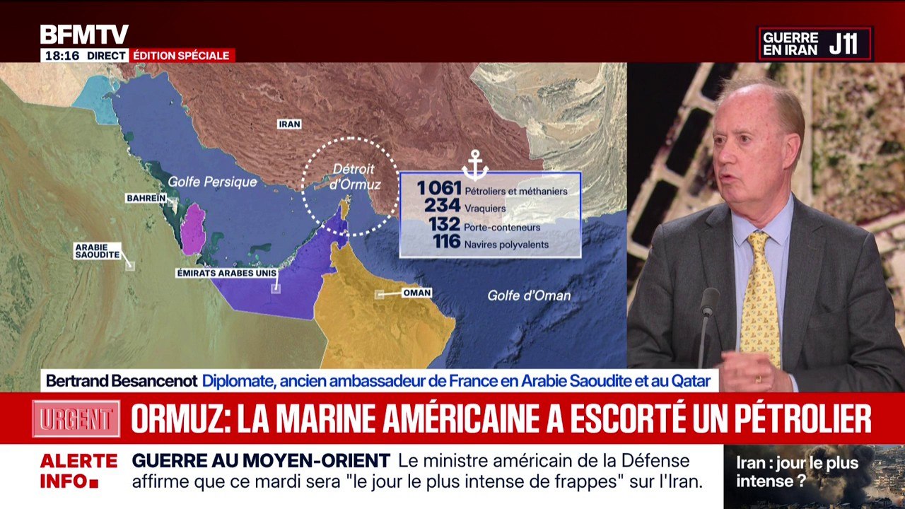 Crainte d’une bataille navale dans le détroit d’Ormuz: “Les pays du Golfe veulent à tout prix l’éviter”, assure Bertrand Besancenot, ancien ambassadeur de France en Arabie Saoudite et au Qatar