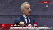 Abdulkadir Uraloğlu: Avrupa'da 6'ncı dünyada 8'inci yüksek hızlı tren işletmecisiyiz