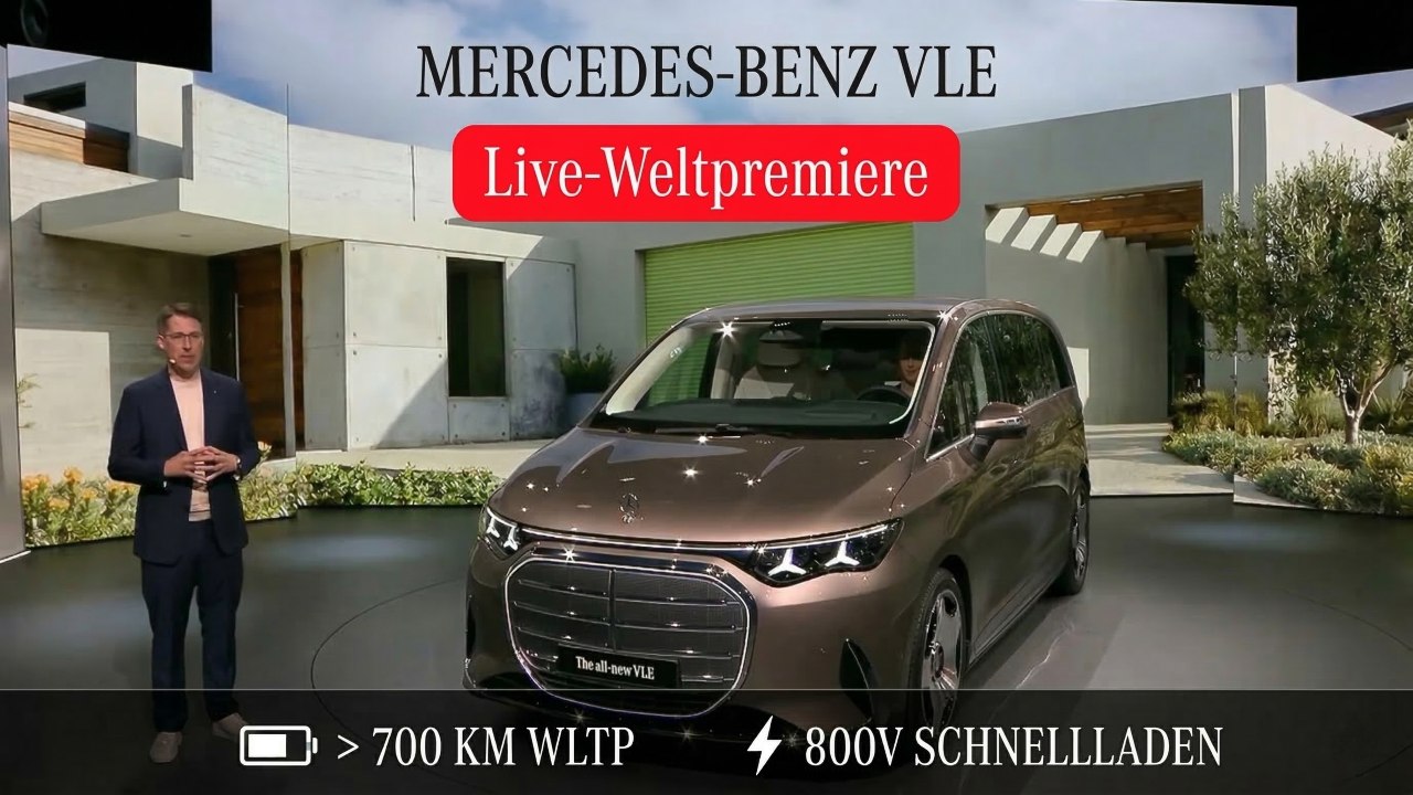 Mercedes-Benz VLE (2026) Premiere: 800-V-Technik & über 700 km WLTP