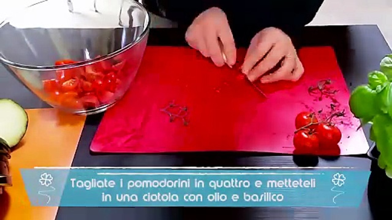 Melanzane al forno con pomodorini