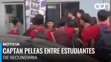 Captan peleas entre estudiantes de secundaria en el centro de Apodaca, Nuevo León
