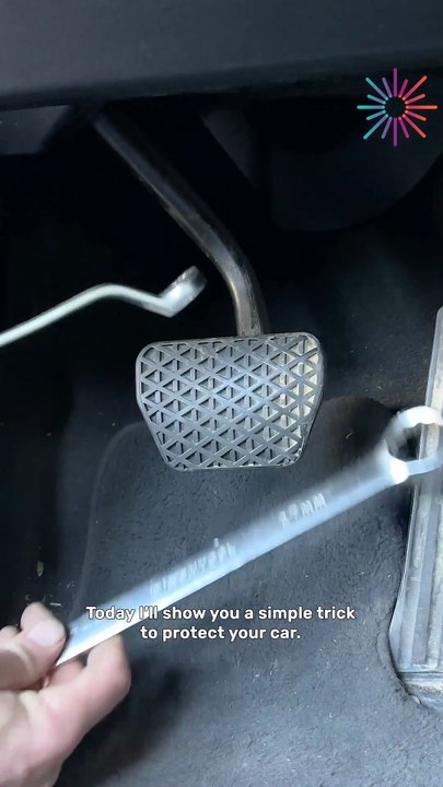 Easy DIY hack to lock car pedals 🔐🚗