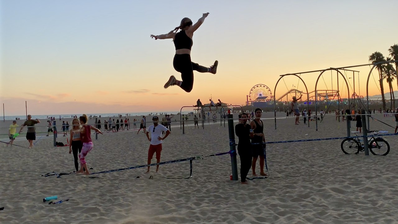 Original Muscle Beach ~ Fun Time ~ Part 5 ~ Also Santa Monica Promenade & Pier