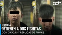 Detienen a dos fichitas con drogas y réplicas de armas de fuego en el centro de la CDMX