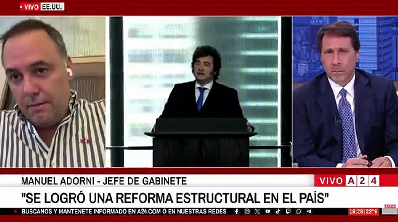 Adorni confirmó que su mujer viajó en el vuelo presidencial a Nueva York