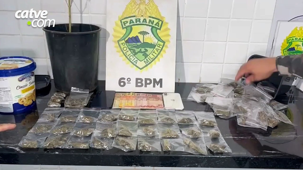 Casal é detido com quase 90 porções de maconha...