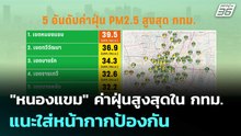 "หนองแขม" ค่าฝุ่นสูงสุดใน กทม. แนะใส่หน้ากากป้องกัน | โชว์ข่าวเช้านี้  | 11 มี.ค. 69